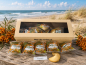 Preview: BIO: 15 x plattkeks Sanddorn im sandfarbenden Geschenkkarton 90 g.