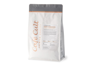 Café Cult: Coffee “Happy Hazelnut” bag of 250 g, whole bean flavoured