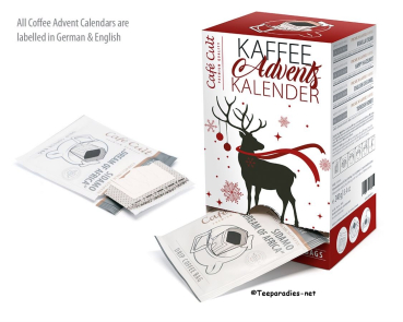 Preview: Kaffee-Adventskalender „Winter-Hirsch“ mit 24 Drip Coffee Bags 240 g.