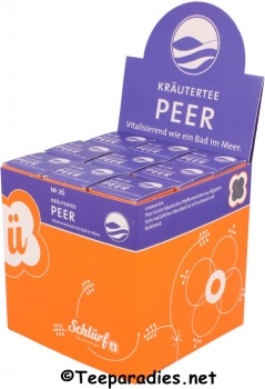 26: Bio Schlürf Tee: Kräutertee "Peer" in Schmuckbox mit 27 Schlürfel 45,9 g.