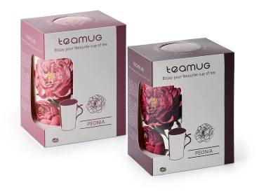Preview: teamug „Peonia“ New Bone China-Kräuterteetasse 2 Becher