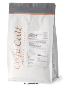 Preview: Café Cult: Kaffee Uganda „King of the Mountain“ in 250 g Tüte, ganze Bohne Gorillaschutz