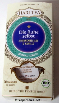 BIO: Hari Tea „Zitronenmelisse & Kamille - Die Ruhe“ selbst 10 x 2 g in der Box (20 g.)
