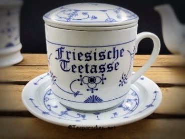 Kräuterteetasse Indisch Blau "Friesische Teetasse" 4-teilig