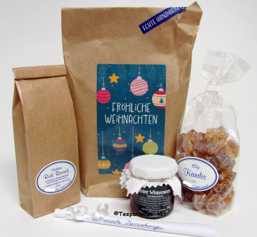 Papier Teegeschenk: „Fröhliche Weihnachten“ Set