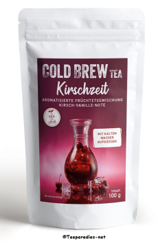 COLD BREW: 1836 Tea - Fruit Tea Blend Cherry Time [Cherry Vanilla taste] flavoured Cold Brew bag à 100 g