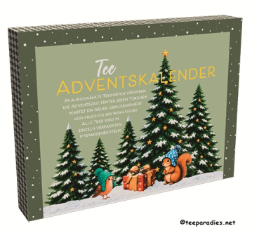 Tee-Adventskalender “24 Tees für deine Adventszeit” zum Aufklappen: