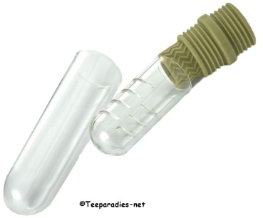 Strainer to Go "Maha", glass strainer & silicone