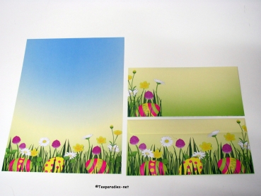 Set: 1 x Osterbriefpapierbogen mit 1 x Umschlag ohne Fenster, Briefpapier Ostern A4