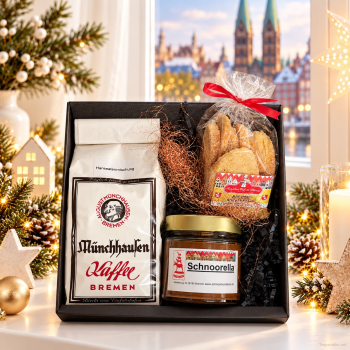 Bremer Präsent No 5 -  „Bremer Kaffeeklatsch“ Präsentkarton „S“ im Set