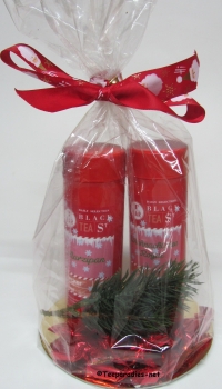2 x Weihnachtstee in roter japanischer Teedose „Rote Dosen Präsent“