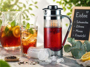 Ice Tea Maker glass, plastic 1.5 l H 28 cm, Ø 11 cm