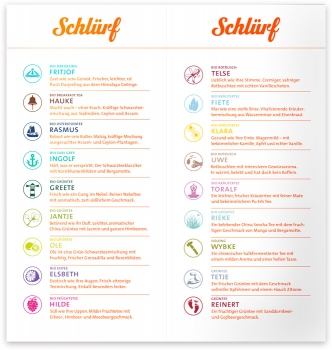 Schlürf Teekarte: Groß