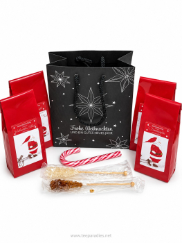 Preview: Teepräsent „Winterromantik" 4-fach sortiert 4 Tee-Tütchen - Set
