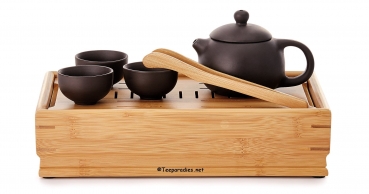 Tee-Set "Zhong" Zisha-Ton, 6-teilig