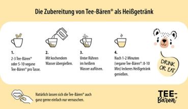 Teepräsent „Tee-Bären®Winter" 5-fach sortiert 5 Tütchen à 125 Gramm, Gesamt 625 g. Set
