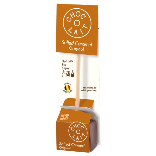 MoMe Trinkschokolade am Stiel Choc-o-lait Salted Caramel (Karamell) 33 g.