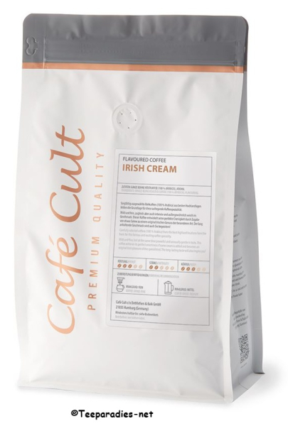Café Cult: Kaffee „Irish Cream“ in 250 g Tüte, ganze Bohne aromatisiert