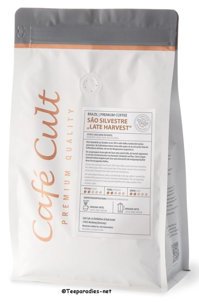 Café Cult: Speciality: Coffee Brazil São Silvestre “Late Harvest” bag of 250 g, whole bean