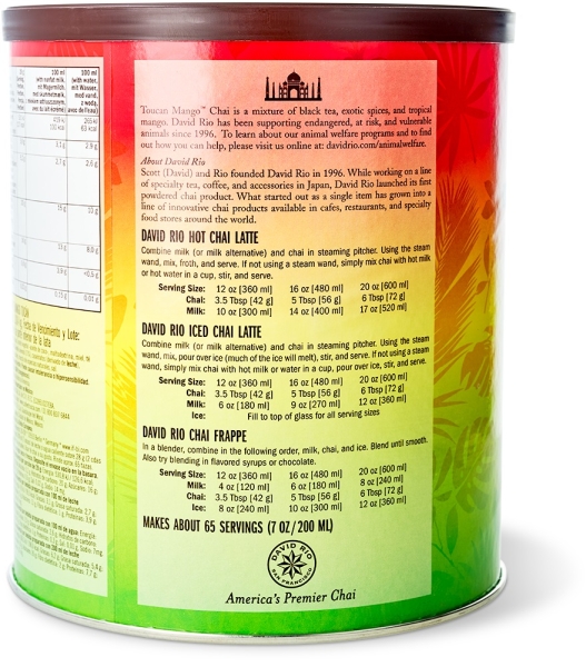 Gr. Dose: David Rio Chai Latte 1816g "Toucan Mango"
