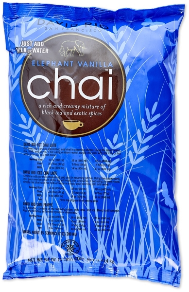GASTRO: David Rio Chai Elephant Vanilla im „Nachfüllbeutel“ 1814 g. für Gastro