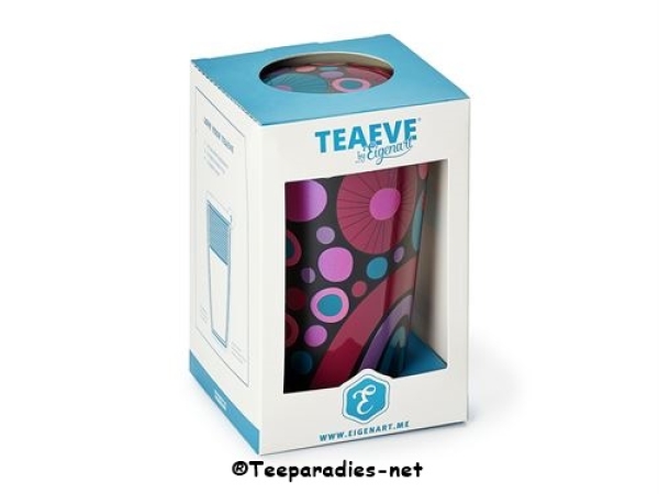 By Eigenart: Teaeve® Kräuterteetasse "Cheerful" Porzellan, 3-teilig, doppelwandig, 0,35 l H 14 cm, Ø 7,7 cm