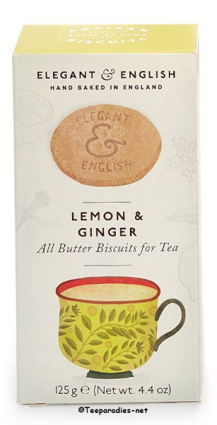 Elegant & English Shortbread lemon & ginger 140 g – Handmade –