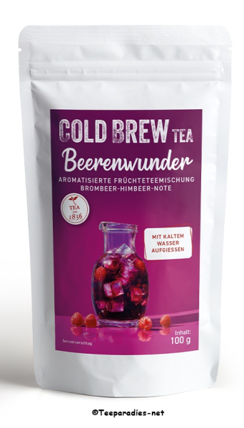 COLD BREW: 1836 Tea - Fruit Tea Blend Berry Marvel [Blackberry Raspberry taste] flavoured Cold Brew bag à 100 g