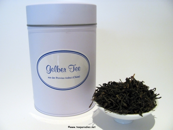 Yellow Tea province anhui china 100 g. in white tin