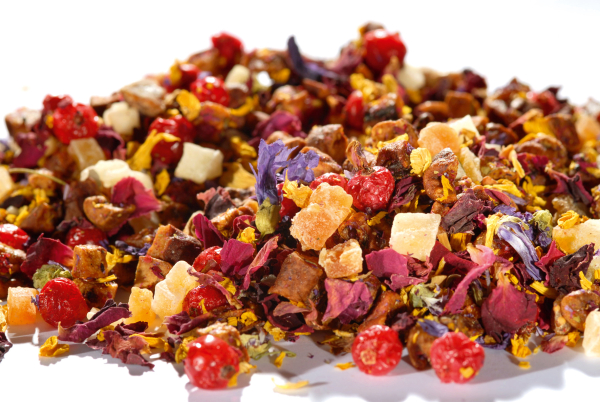 Früchtetee-Präsent: „Das Tee-Tütchen mit Aufkleber Ihrer Wahl“ 50 g.