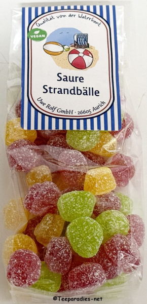 Saure Strandbälle 130 g. - vegan