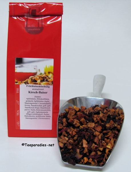 Fruit tea blend Cherry Meringue [Cherry Cream] flavoured