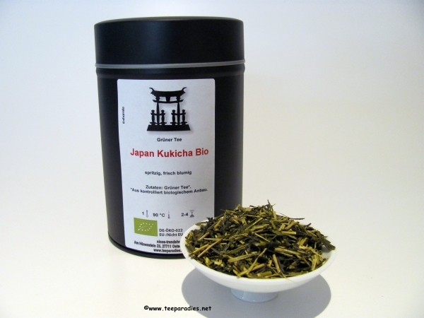 Japan Kukicha Organic 100 g. in black tin