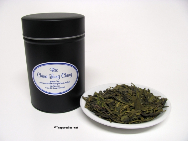 Teeparadies-net Editionstee „Classic“ China Lung Ching organic 100 g. in black tin