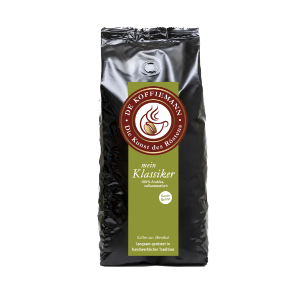 de Koffiemann: „mein Klassiker“ ganze Bohne 500 g.