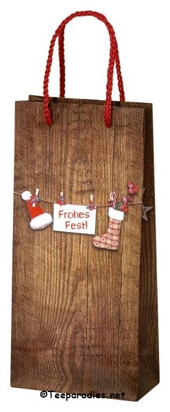Präsenttüte mit Weihnachtsmotiv "Frohes Fest"