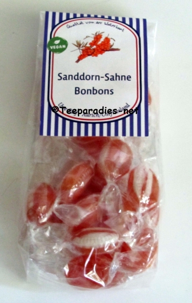Sanddorn-Sahne Bonbons 100 g. - vegan