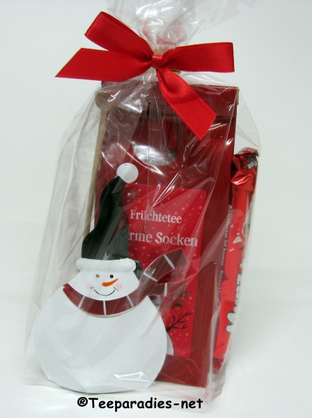 Weihnachtspräsent „Teetüte kleiner Schneemann“
