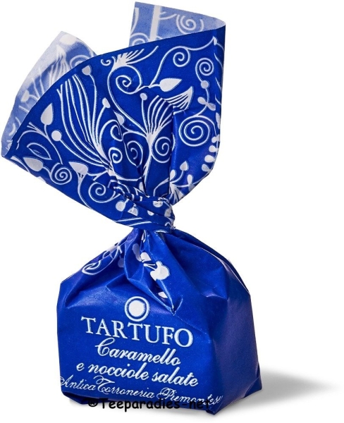 Teepräsent: „Tartufo Gesalzenes Karamell & Haselnuss – Trüffelpralinen 100 g. (7 Stück)“