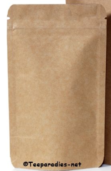 Teetüte: „Dankeschön Tee“ 50 g. in beiger Ziptüte
