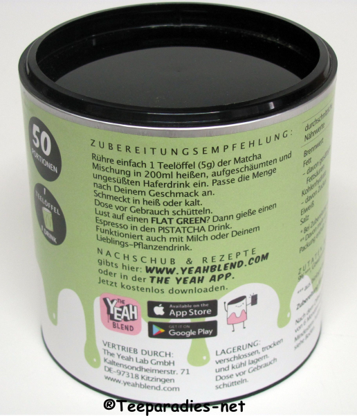 The Yeah Blend: „Pistatcha“ Pistachio x Matcha, 250g Dose