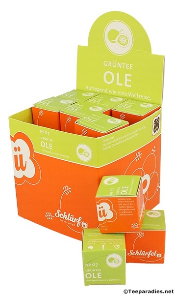 07: Bio Schlürf Tee: Oolong "Ole" in Schmuckbox mit 27 Schlürfel 67,5 g.