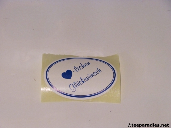 Teeaufkleber für Präsente aller Art