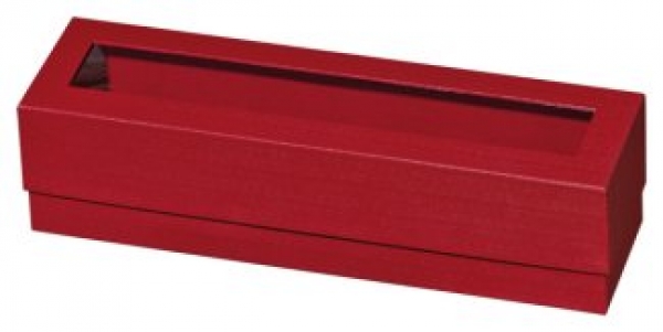 Rotes Schlürfelpräsent: 10 x  Schlürfel Tee schick verpackt in roter exklusiven Stülpschachtel