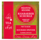 1836: Früchteteemischung Rhabarberschorle Rhabarber-Note aromatisiert 50 Pyramidenbeutel im Sachet à 4 g