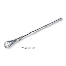 Bombilla gerade Form (Messing versilbert)