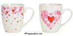 Porcelain mug 'Hearts' 360 ml, 2 assorted designs