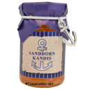 Collier: Sanddorn-Kandis, 125 g. im kleinen Gläschen mit kleinem Deko Anker