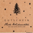 Geschenkgutschein Tannenbaum natur