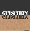 Geschenkgutschein neutral schwarz/natur